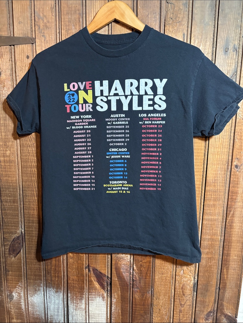 Harry Styles 'Love On Tour 2022' Black Concert Tee